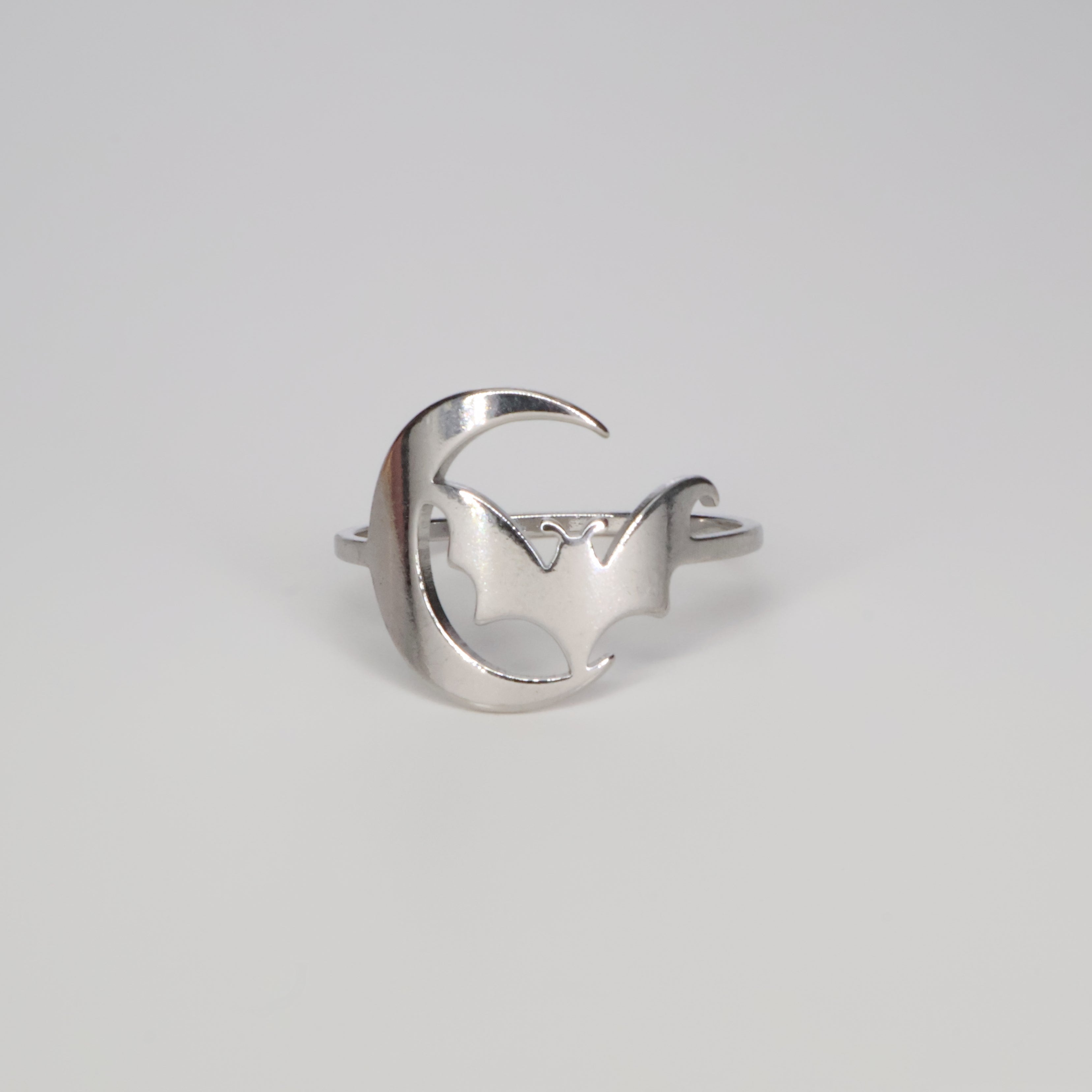 Crescent Bat Ring (Silver)