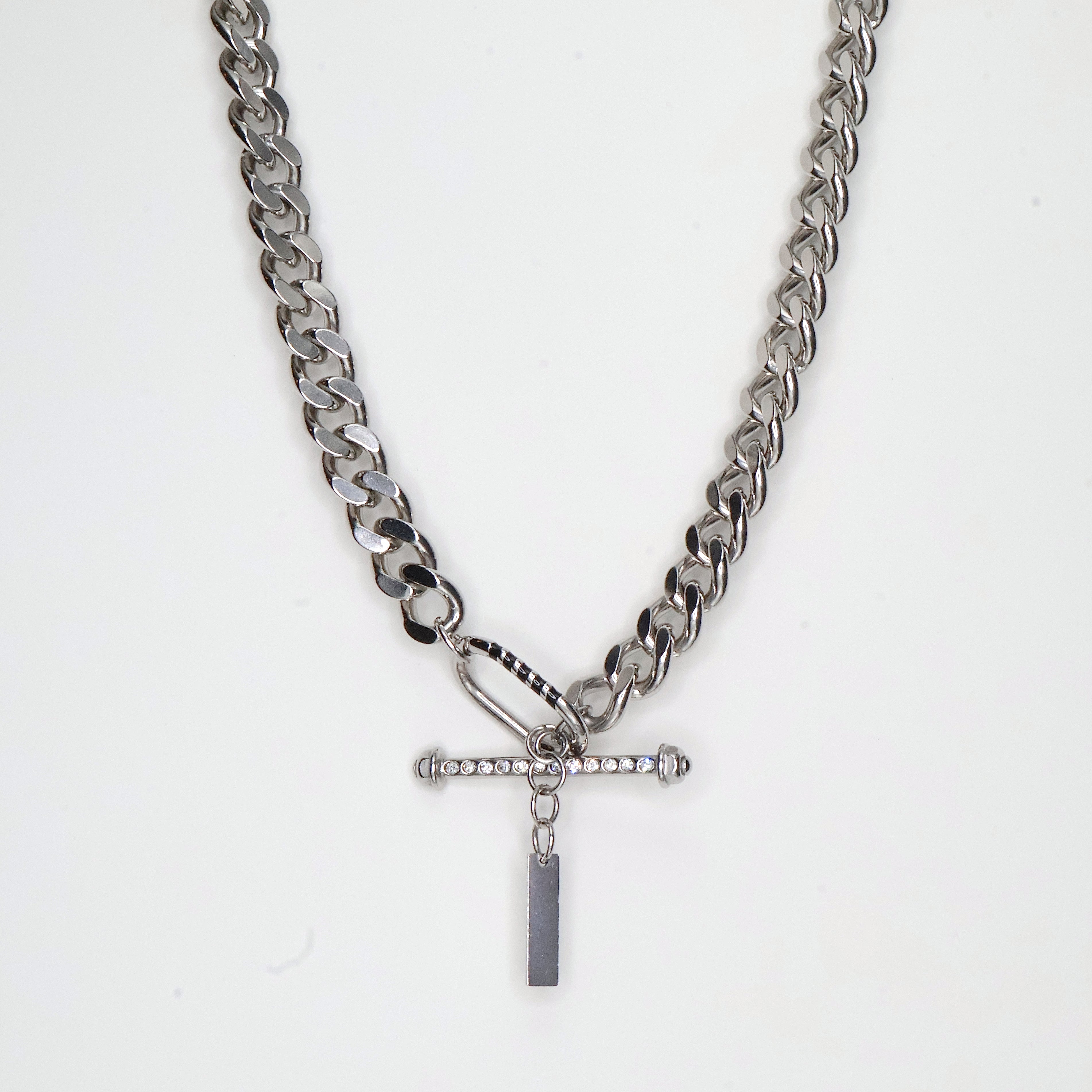 OT Link Cuban Chain - Iced Clasp (Silver)