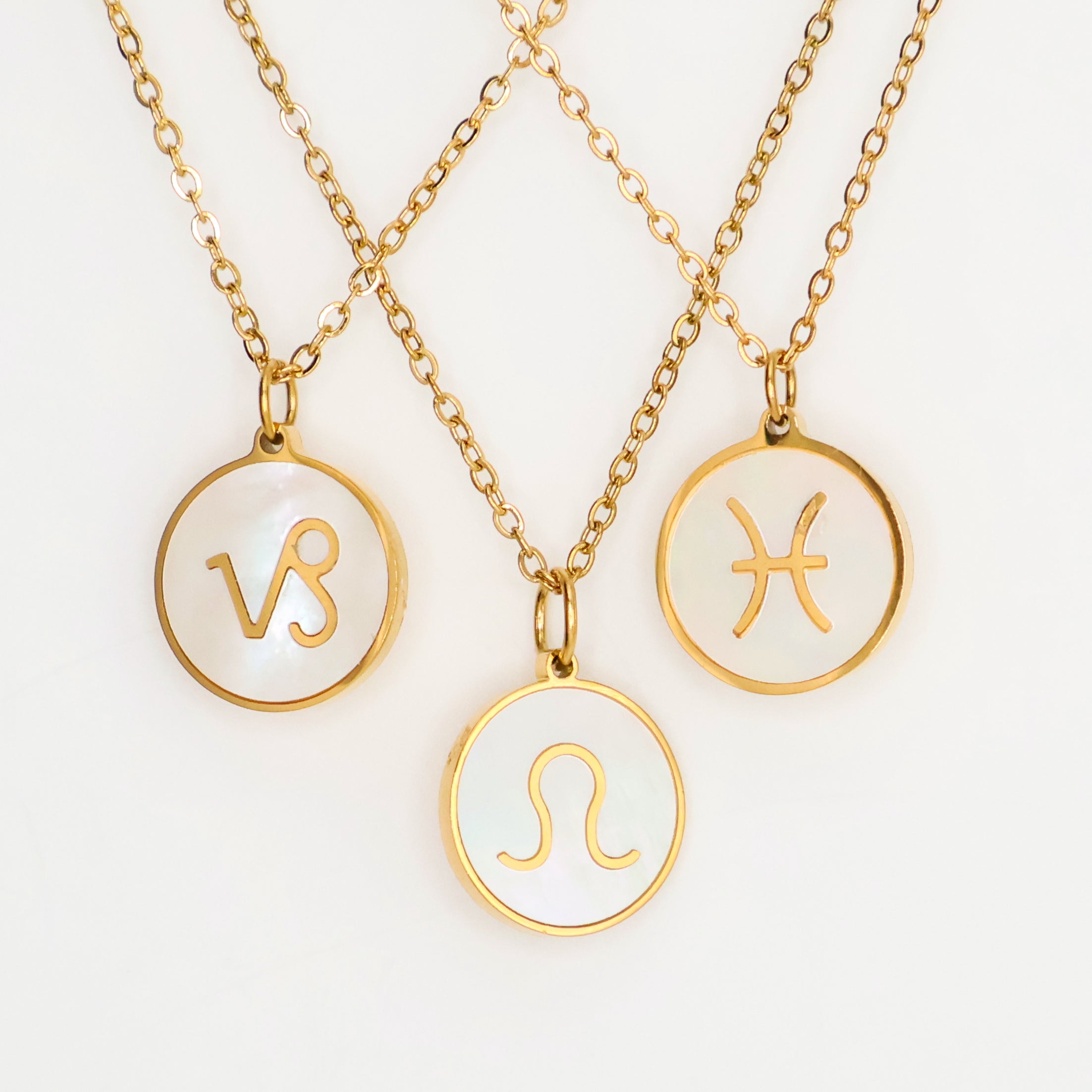 Zodiac Opal Necklace (Gold)