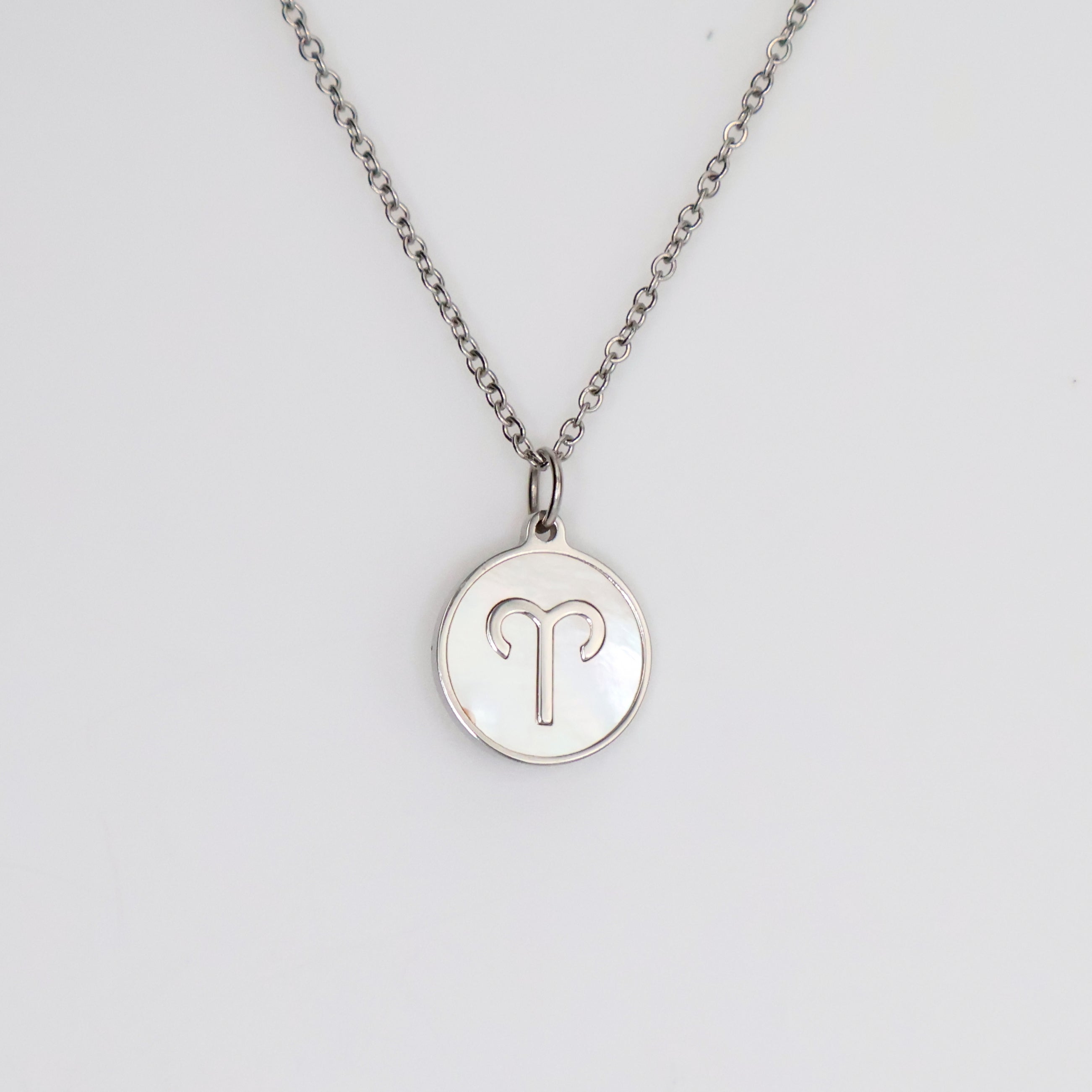 Zodiac Opal Necklace (Silver)