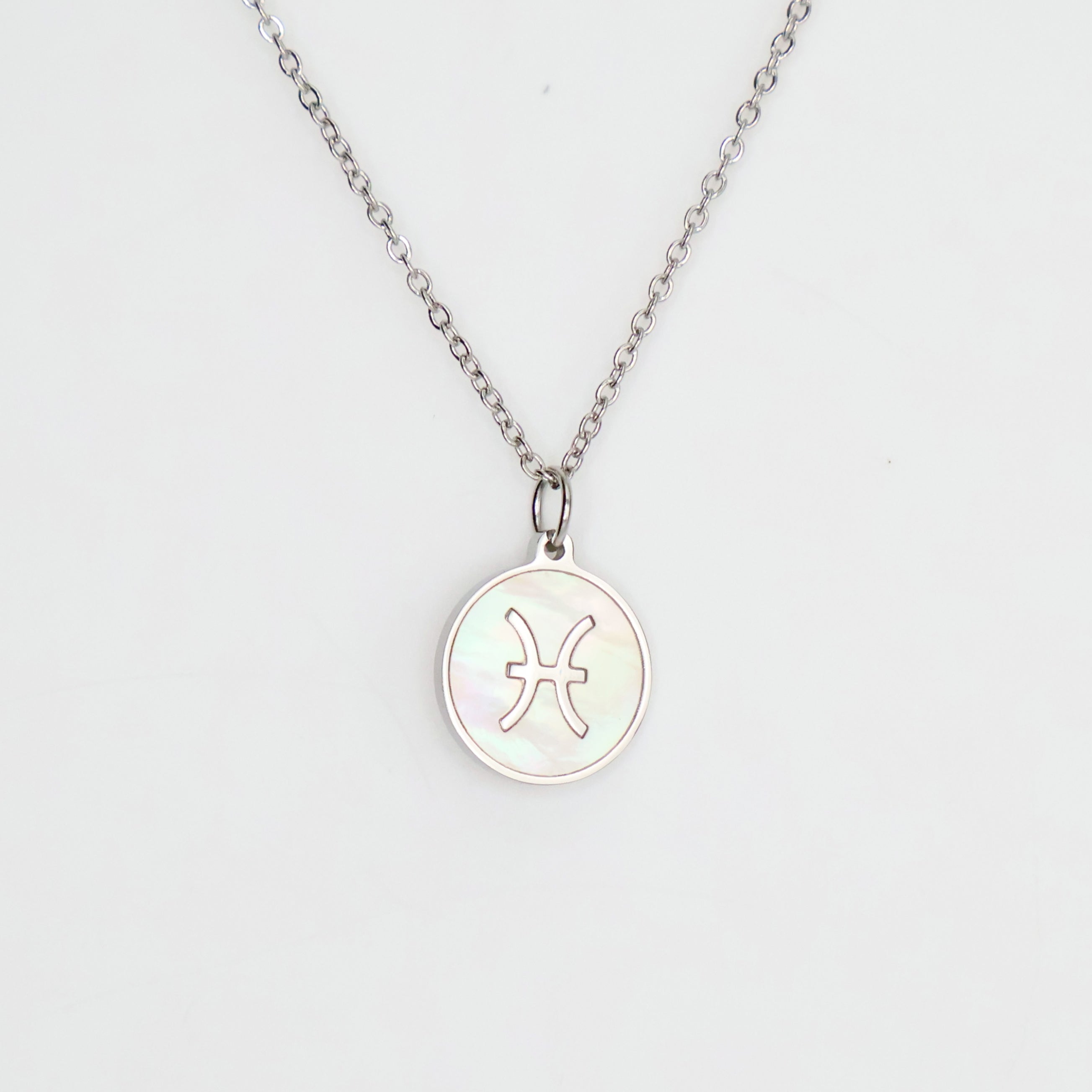 Zodiac Opal Necklace (Silver)