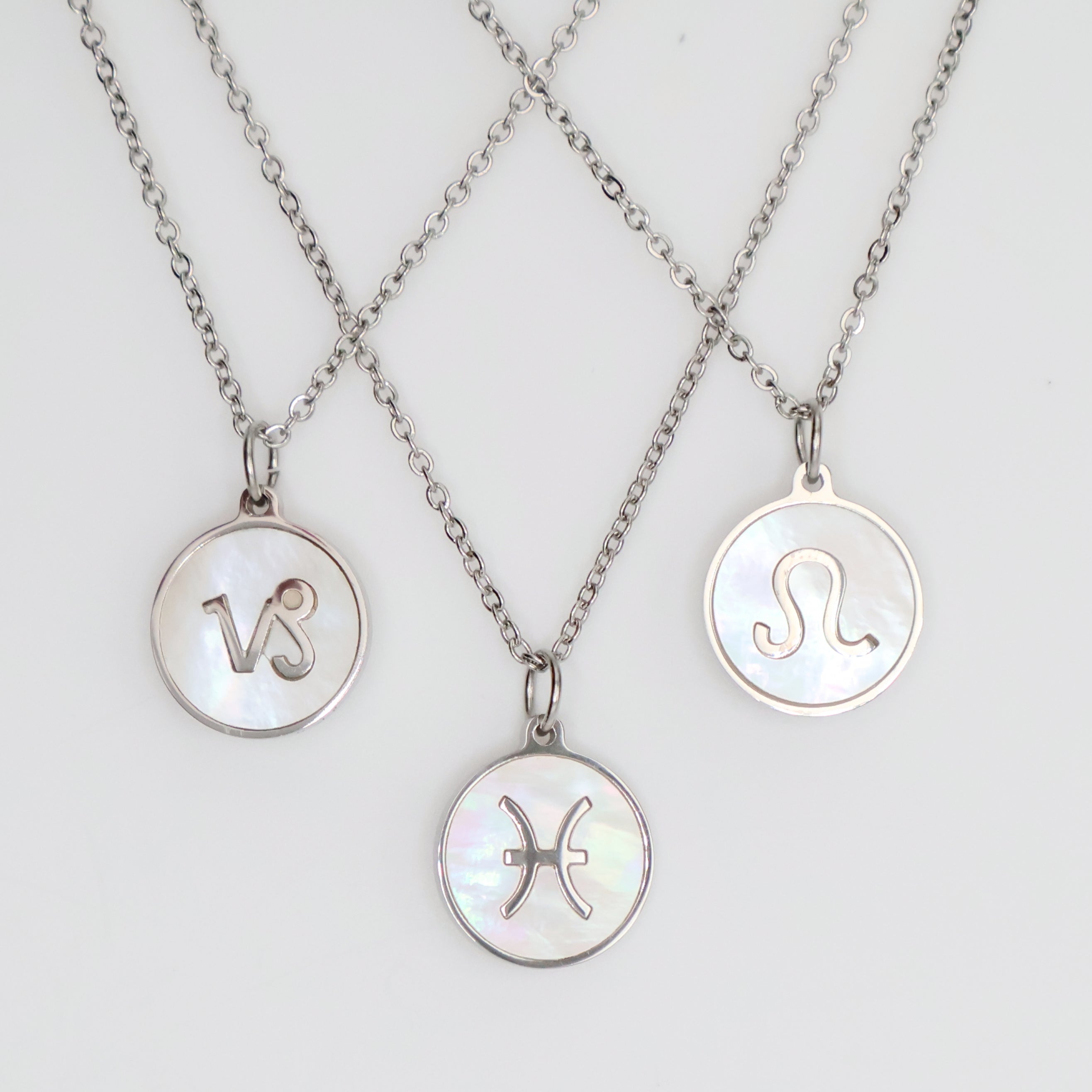 Zodiac Opal Necklace (Silver)
