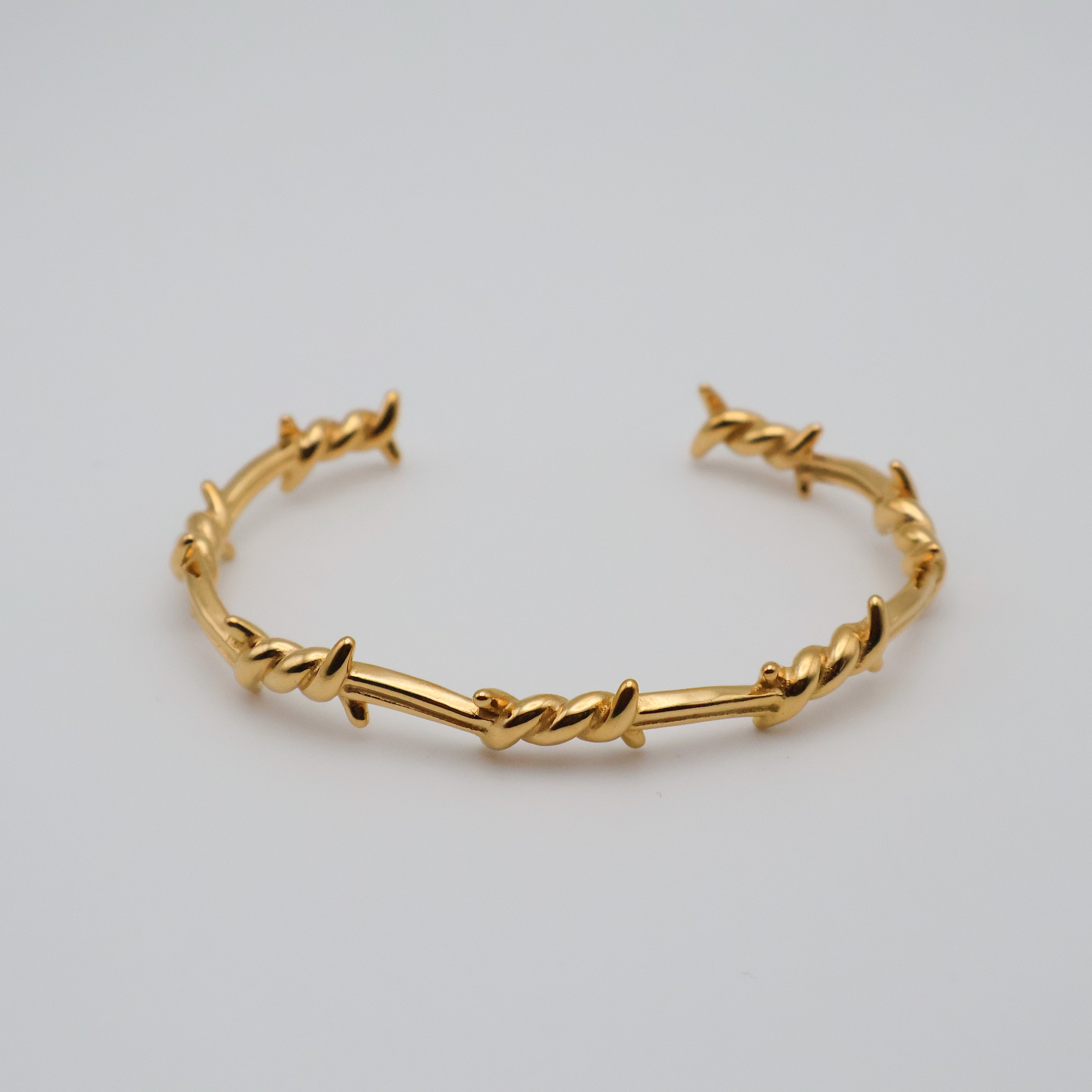 Barbed Wire Cuff (Gold)
