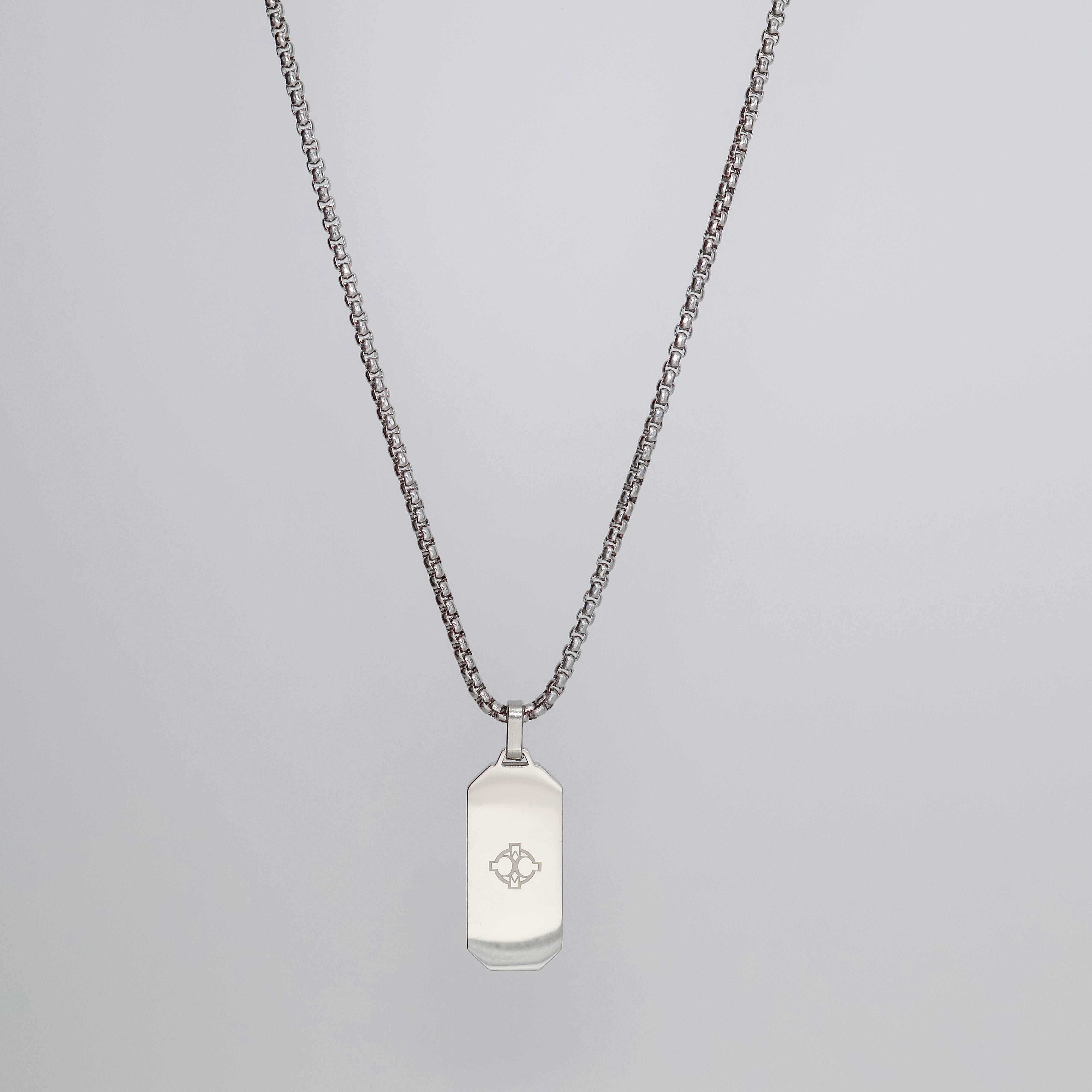 Black Onyx Pendant Necklace (Silver)