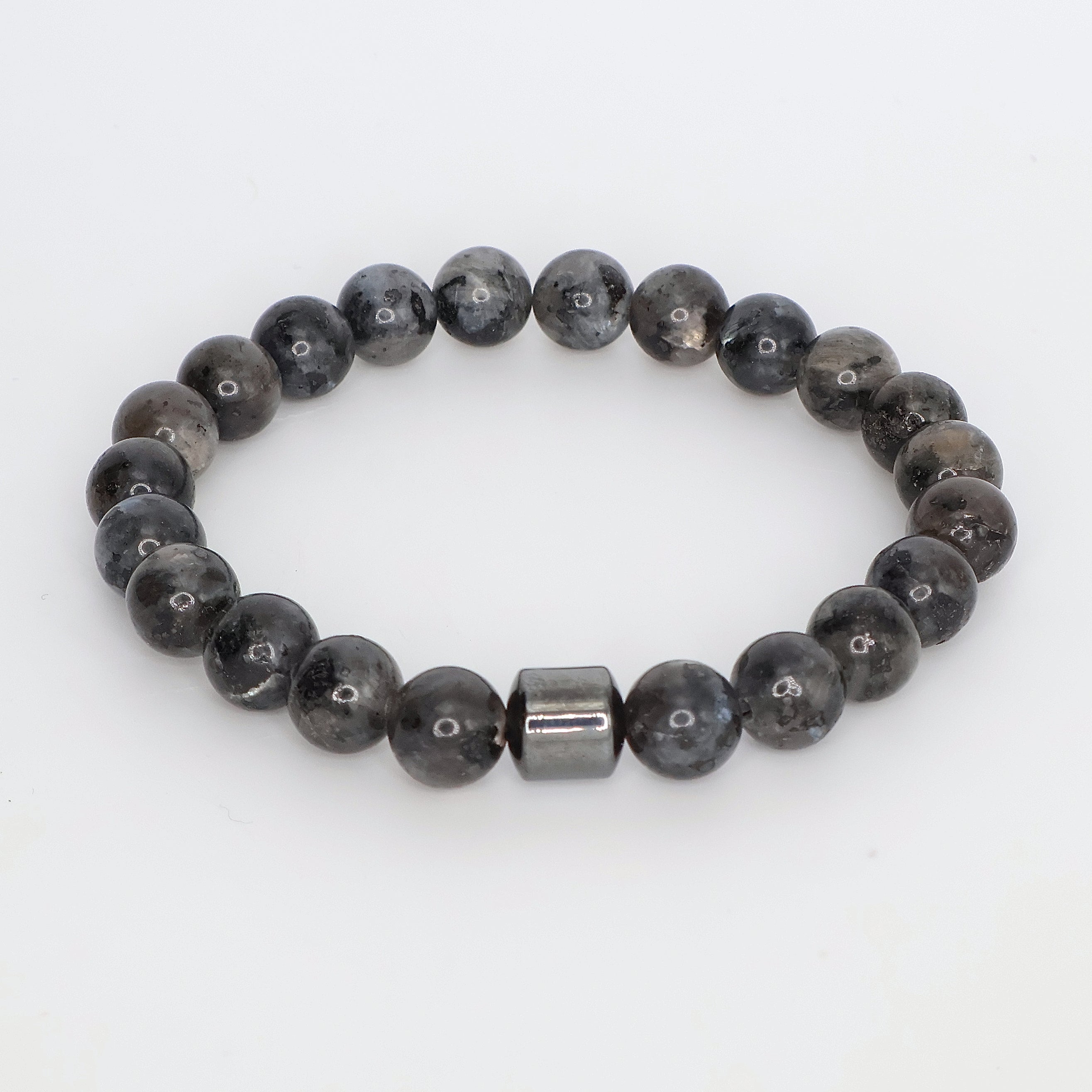 Black Labradorite Bead Bracelet