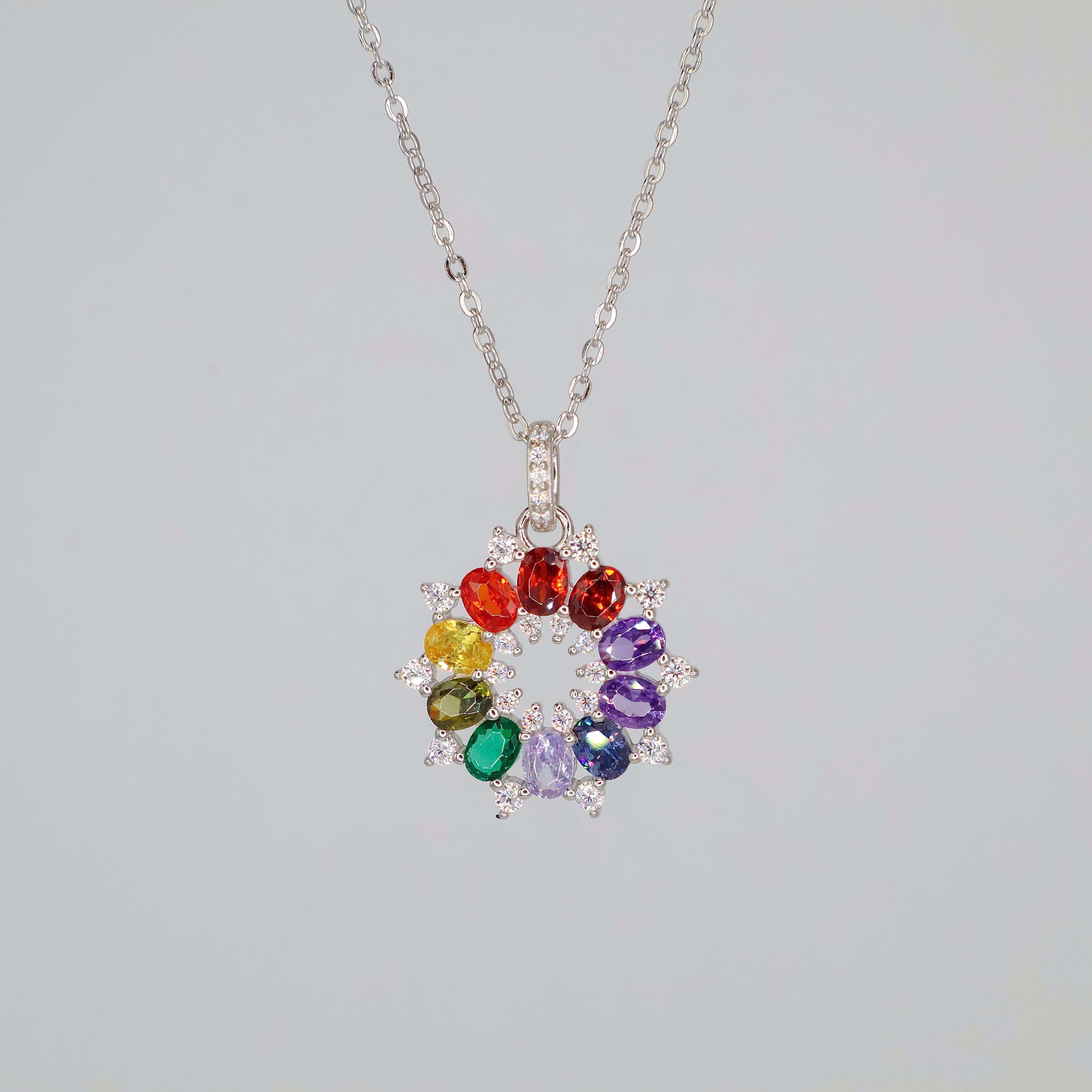 Pride Blossom Necklace (Silver)