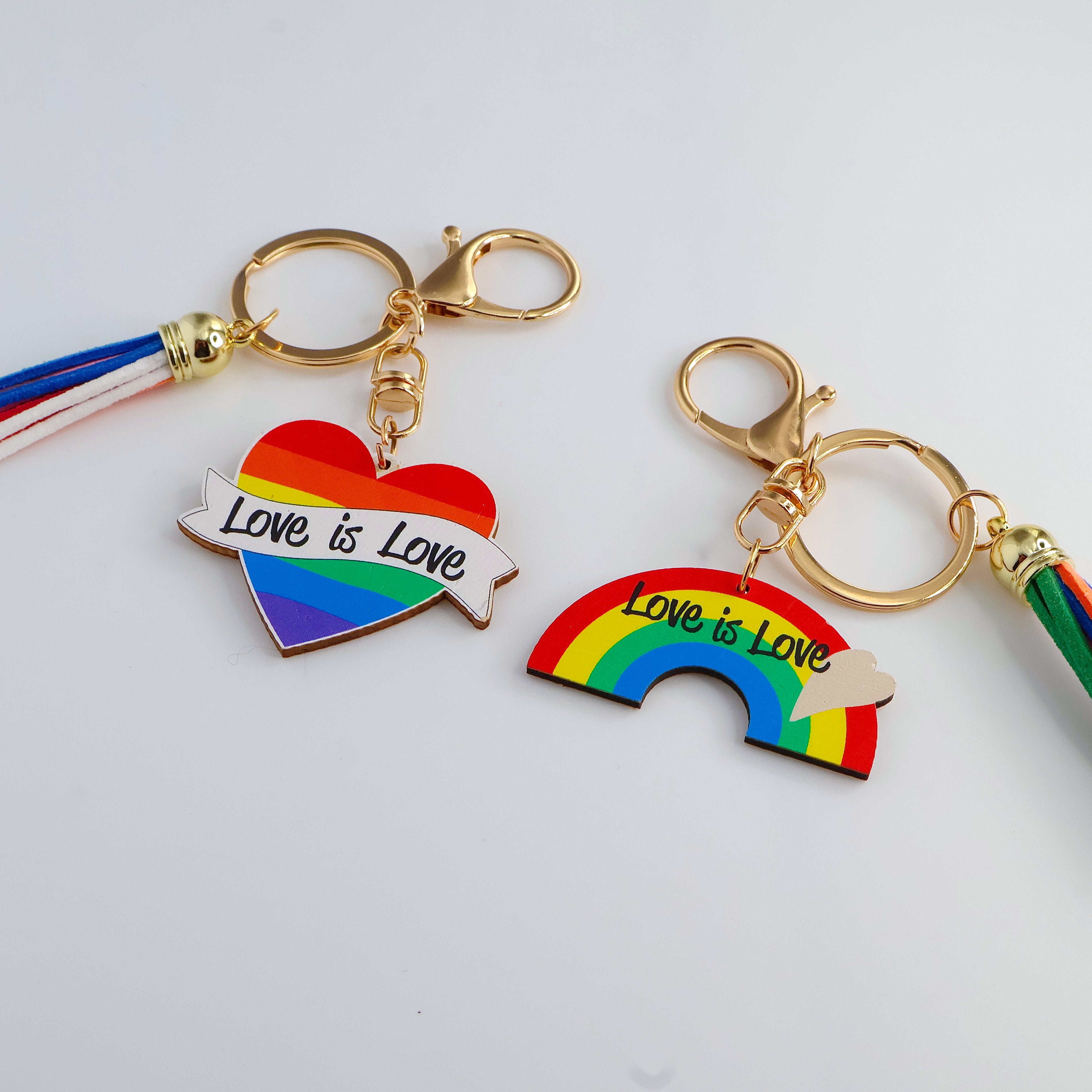 Pride Heart Bag Charm