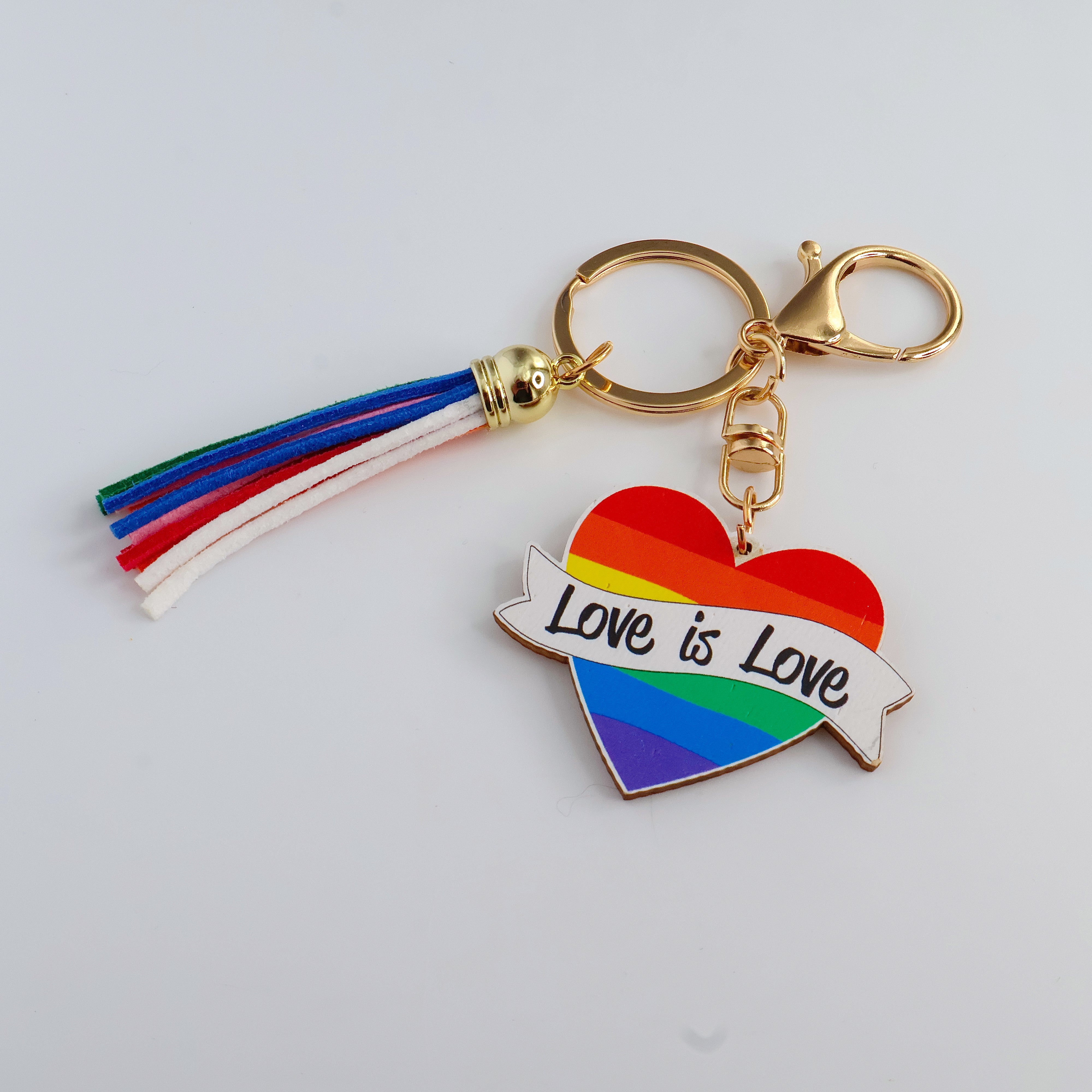 Pride Heart Bag Charm